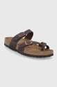 Δερμάτινες παντόφλες Birkenstock Mayari καφέ