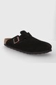Велурени чехли Birkenstock Boston 660463 кафяв AW23