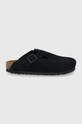 Natikače od brušene kože Birkenstock Boston mules crna 660473