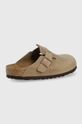 Birkenstock klapki zamszowe Boston SFB brązowy