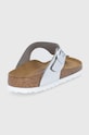 Shoes Birkenstock leather flip flops Gizeh 1003675 silver
