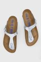 Δερμάτινες σαγιονάρες Birkenstock Gizeh ασημί 1003675