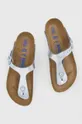 Kožne japanke Birkenstock Gizeh srebrna 1003675