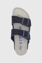 Birkenstock papuci din piele Arizona bleumarin 1020716