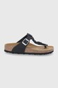 Kožené žabky Birkenstock Gizeh Braided usňová koža čierna 1021360