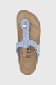 голубой Кожаные вьетнамки Birkenstock Gizeh Braided