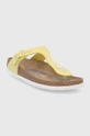 Birkenstock bőr flip-flop Gizeh sárga