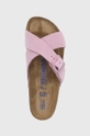 lila Birkenstock bőr papucs Siena