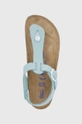 niebieski Birkenstock klapki skórzane Kairo