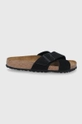 μαύρο Παντόφλες σουέτ Birkenstock Siena Γυναικεία