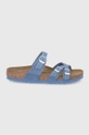 modrá Semišové šľapky Birkenstock Franca Dámsky