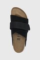 Birkenstock papuci din piele Kyoto negru 1022566