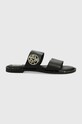 Kožené pantofle Mexx Sandal Jowella přírodní kůže černá MXCY009101W.1000