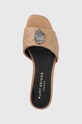 Kurt Geiger London klapki skórzane Kensington brązowy 8496148109.CAMEL