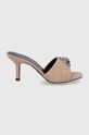 Kurt Geiger London klapki skórzane Camel 5-8 cm brązowy 8489748109.CAMEL