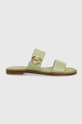 zelená Kožené šľapky MICHAEL Michael Kors Summer Sandal Dámsky