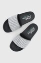 Skechers klapki Cali tekstylny srebrny 119320.PPYY