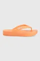 orange Crocs flip flops CLASSIC PLATFORM 207714 Women’s