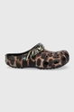 brązowy Crocs klapki Classic Animal Remix Clog Damski