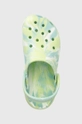 зелёный Шлепанцы Crocs Platform Marbled Clog