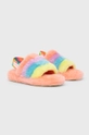 UGG kapcie wełniane dziecięce Fluff Yeah Slide multicolor