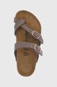 Birkenstock klapki zamszowe Mayari brązowy 1014177