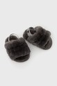 Chłopiec UGG kapcie dziecięce Fluff Slide And Lovey 1124941I.CHRC szary