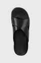 UGG klapki skórzane Wainscott Slide czarny 1117476.BLLE