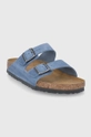 Кожаные шлепанцы Birkenstock Arizona голубой