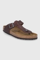 Birkenstock japonki skórzane Medina brązowy