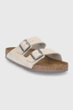 Birkenstock klapki skórzane Arizona beżowy