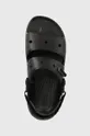 black Crocs sliders