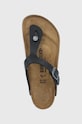 Вьетнамки из нубука Birkenstock Gizeh чёрный 845251