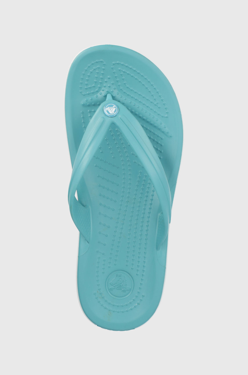 turkusowy Crocs japonki