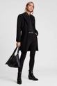 czarny AllSaints Płaszcz wełniany LYRIS COAT Damski