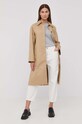 Victoria Beckham płaszcz 1222WCT003647B beżowy SS22