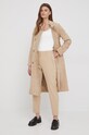 Kožený kabát Calvin Klein K20K203683.PPYY béžová SS22