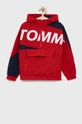 červená Detská bunda Tommy Hilfiger Chlapčenský