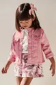 różowy Mayoral kurtka jeansowa dziecięca Dziewczęcy