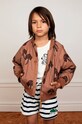 Mini Rodini geaca bomber pentru copii cu captuseala maro 2221010716