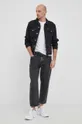 Rifľová bunda Calvin Klein Jeans čierna
