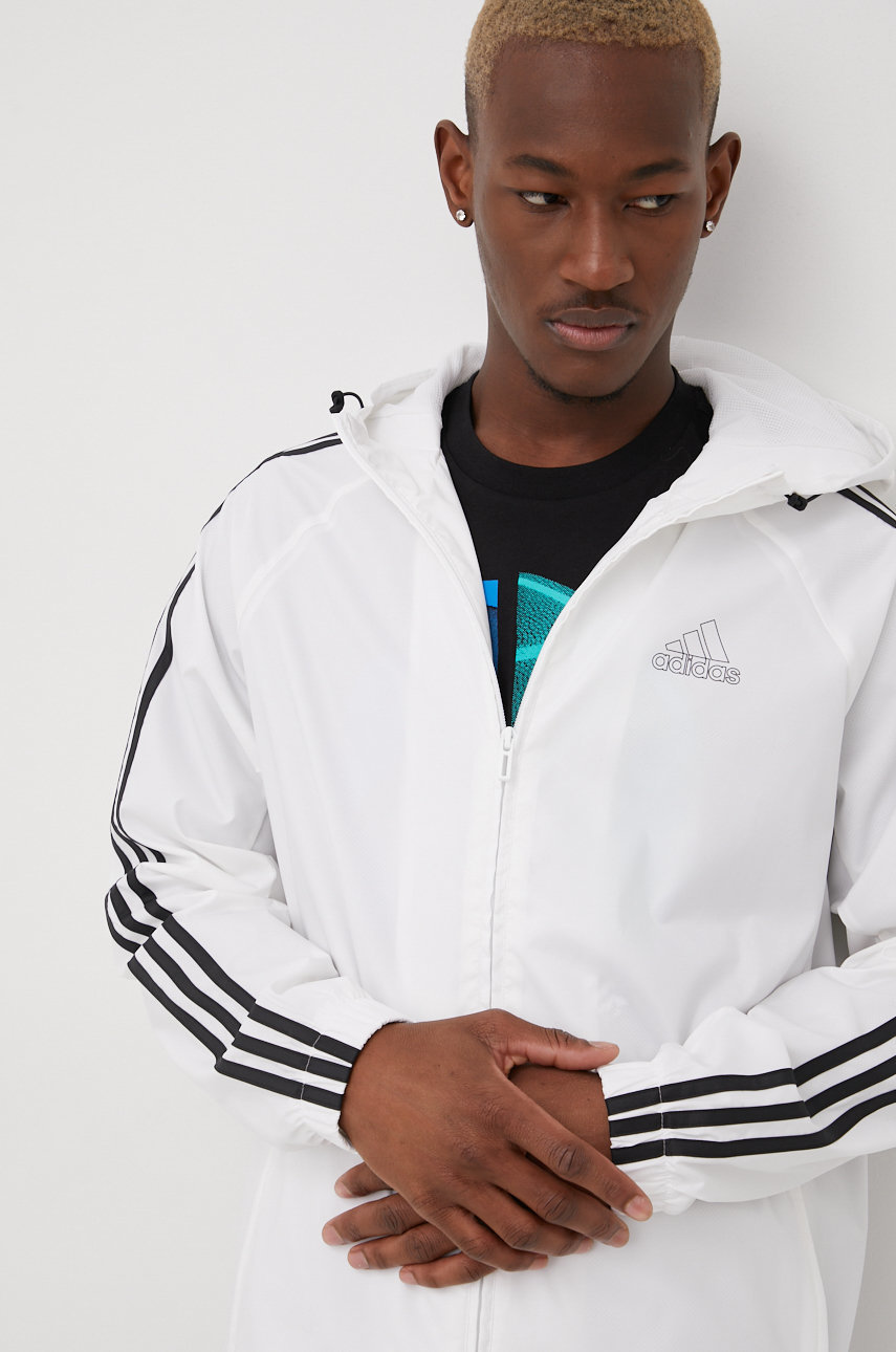 biały adidas kurtka HE4318