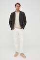 Pepe Jeans geaca de piele Lee PM402542.898 maro SS22