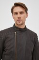 Pepe Jeans geaca de piele Lee maro PM402542.898