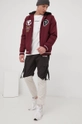 Bomber jakna Primitive Cut N Sew bordo