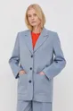 Пиджак с примесью льна Gestuz голубой