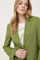 MICHAEL Michael Kors marynarka lniana zielony MS2100C4LP