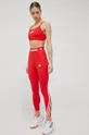 piros adidas Performance edzős legging 3-stripes HD4491 Női
