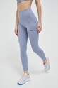 Puma legginsy treningowe Studio Foundation z elastanem niebieski 521611