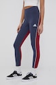 adidas Performance legging H67039 elasztánnal sötétkék H67039